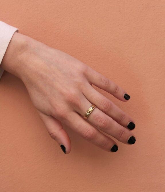 Bague fine Flora Or