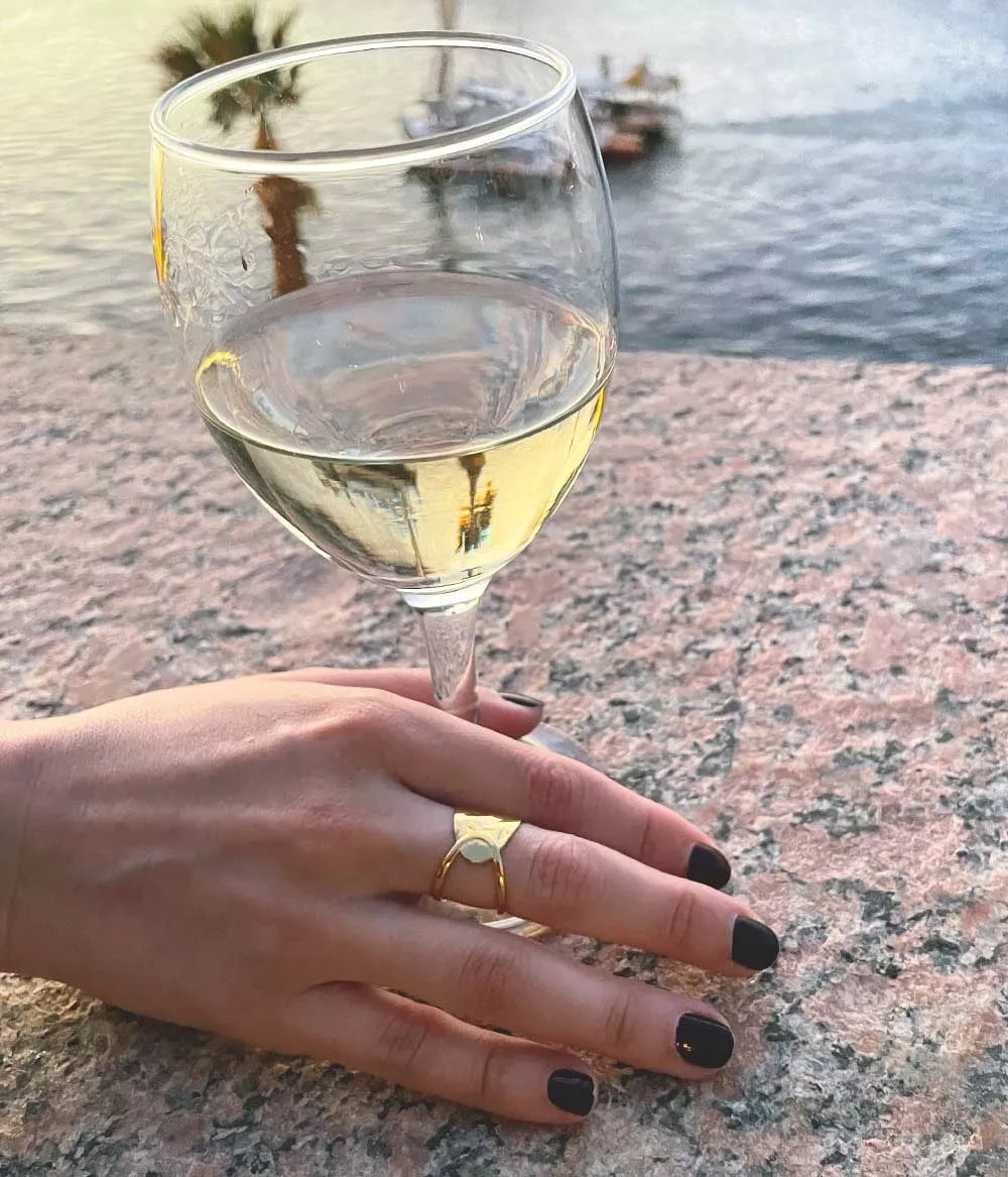 ✨ Bague large double face Safiya Or – Bijou fait main en France