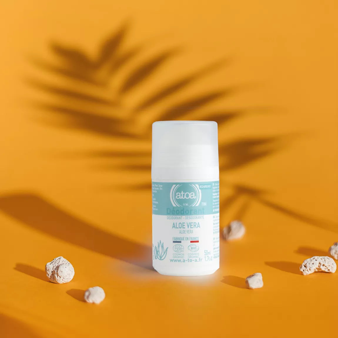 Déodorant Bio Nénuphar ou Aloe vera ou Fleur d'oranger - COSMOS ORGANIC - 50ml - RECHARGEABLE