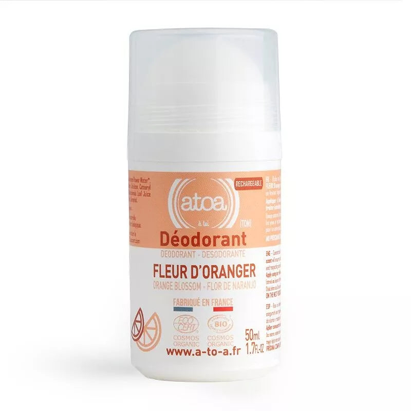 Déodorant Bio Nénuphar ou Aloe vera ou Fleur d'oranger - COSMOS ORGANIC - 50ml - RECHARGEABLE