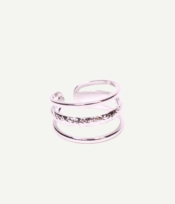 Bague à triple anneaux Garance argent