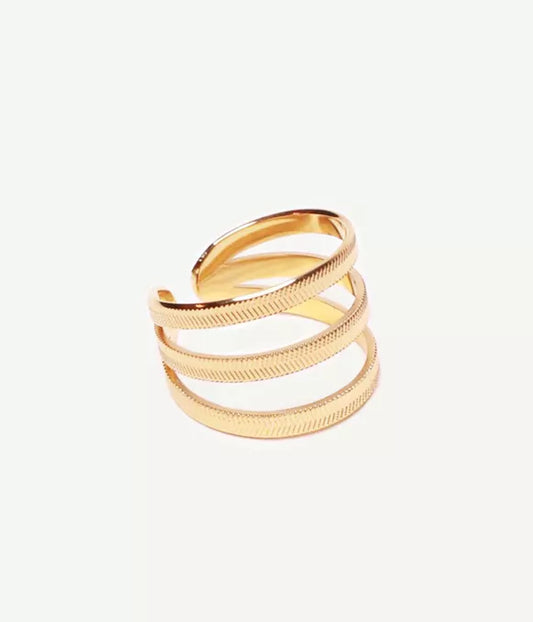 Bague triple réglable rang Bella | Bijoux faits main en France