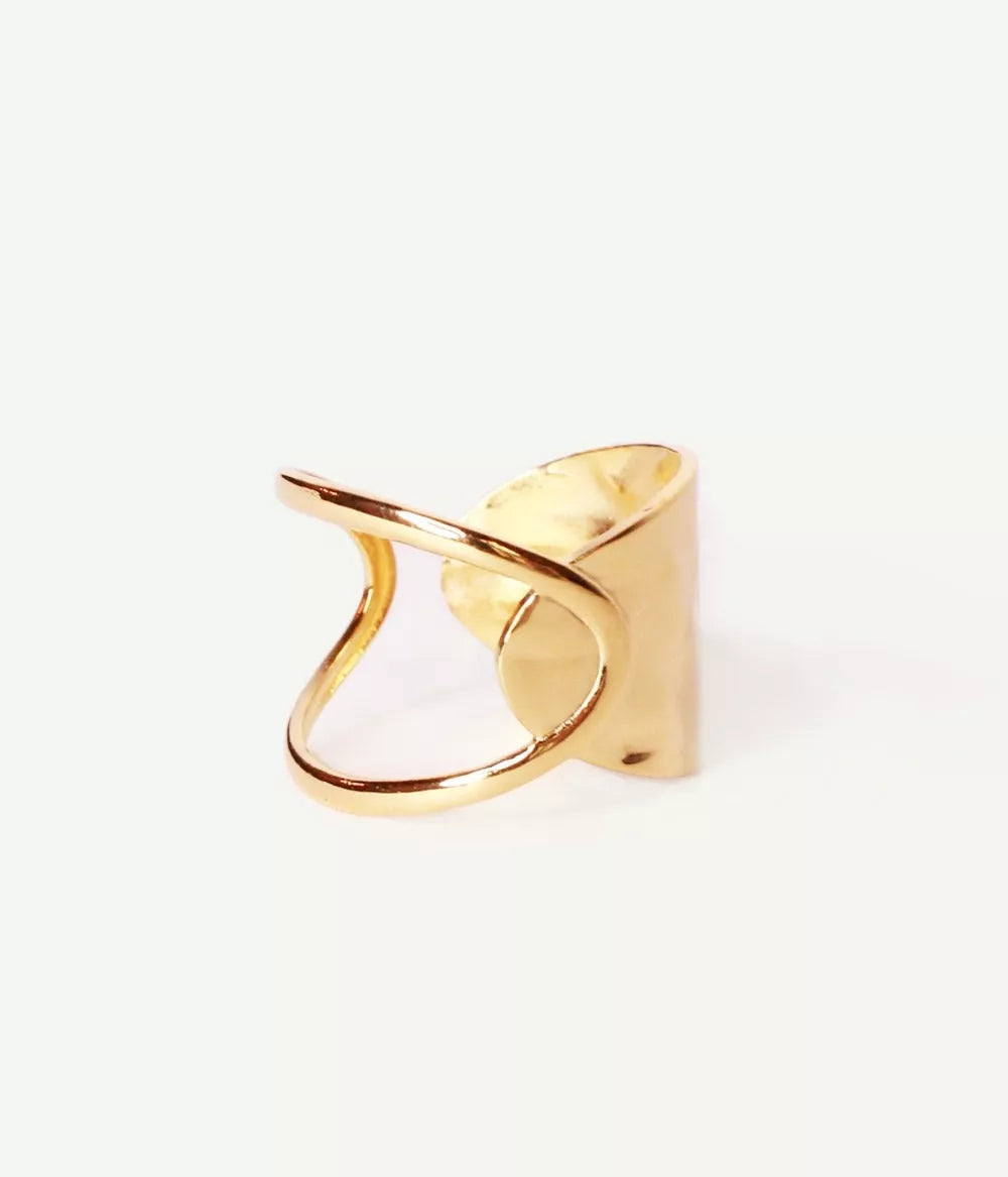 ✨ Bague large double face Safiya Or – Bijou fait main en France