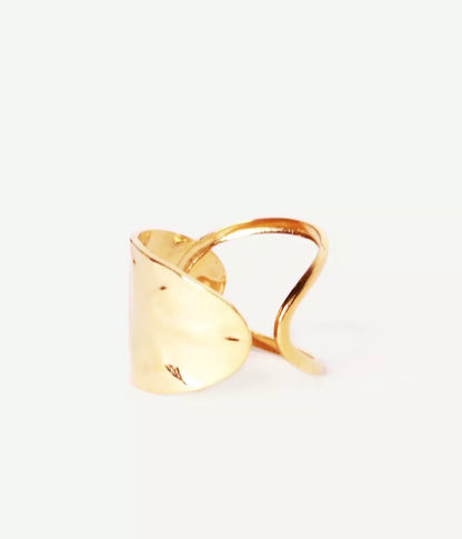 ✨ Bague large double face Safiya Or – Bijou fait main en France