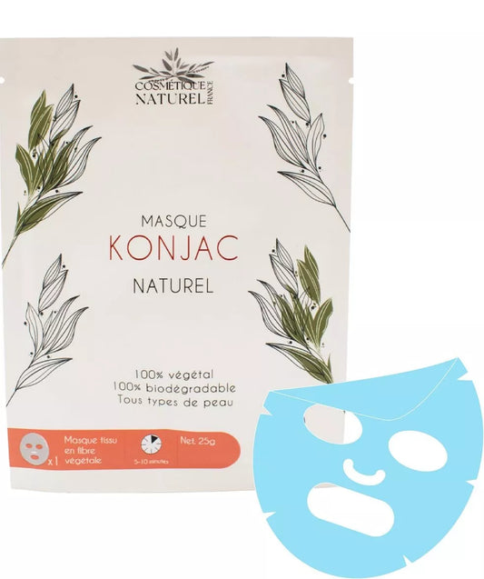 Masque Visage Konjac Naturel – Effet Lissant au Collagène