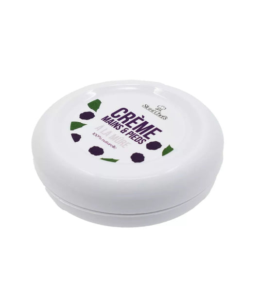 Crème naturelle hydratante mains et pieds au parfum de mûre, 50ml – By Samana