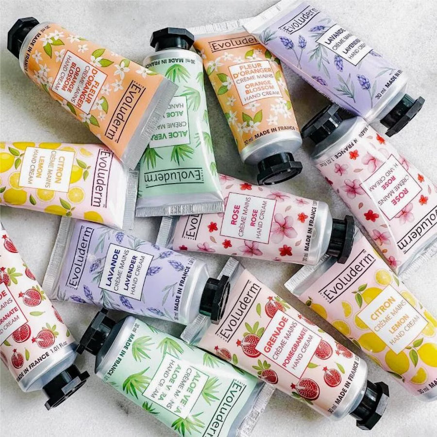 👐 Crème Mains Hydratante Evoluderm – 4 Parfums au Choix – 30 ml