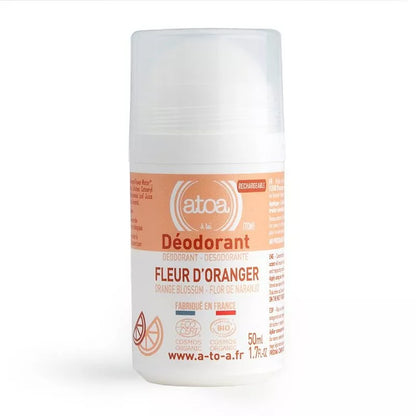 Déodorant Bio Nénuphar ou Aloe vera ou Fleur d'oranger - COSMOS ORGANIC - 50ml - RECHARGEABLE