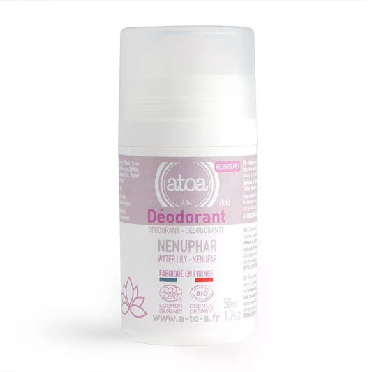 Déodorant Bio Nénuphar ou Aloe vera ou Fleur d'oranger - COSMOS ORGANIC - 50ml - RECHARGEABLE