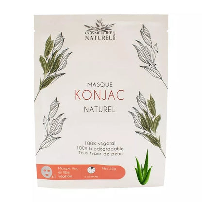 Masque Visage Konjac Naturel – Apaisant & Hydratant à l’Aloe Vera