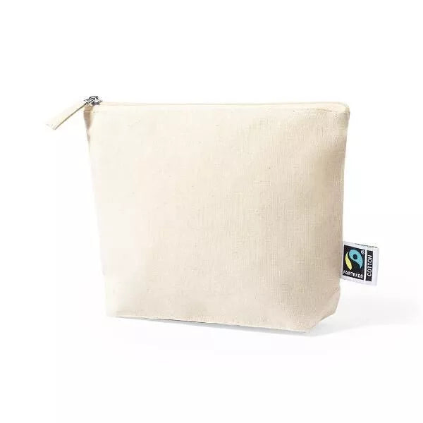trousse en coton écru - vue de face 23x17 cm